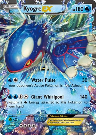 Kyogre EX (54/160) Holofoil [XY: Primal Clash] Pokemon Single Pokémon