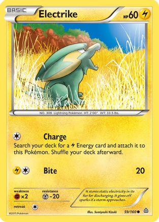 Electrike (59/160) Reverse Holofoil [XY: Primal Clash] Pokemon Single Pokémon