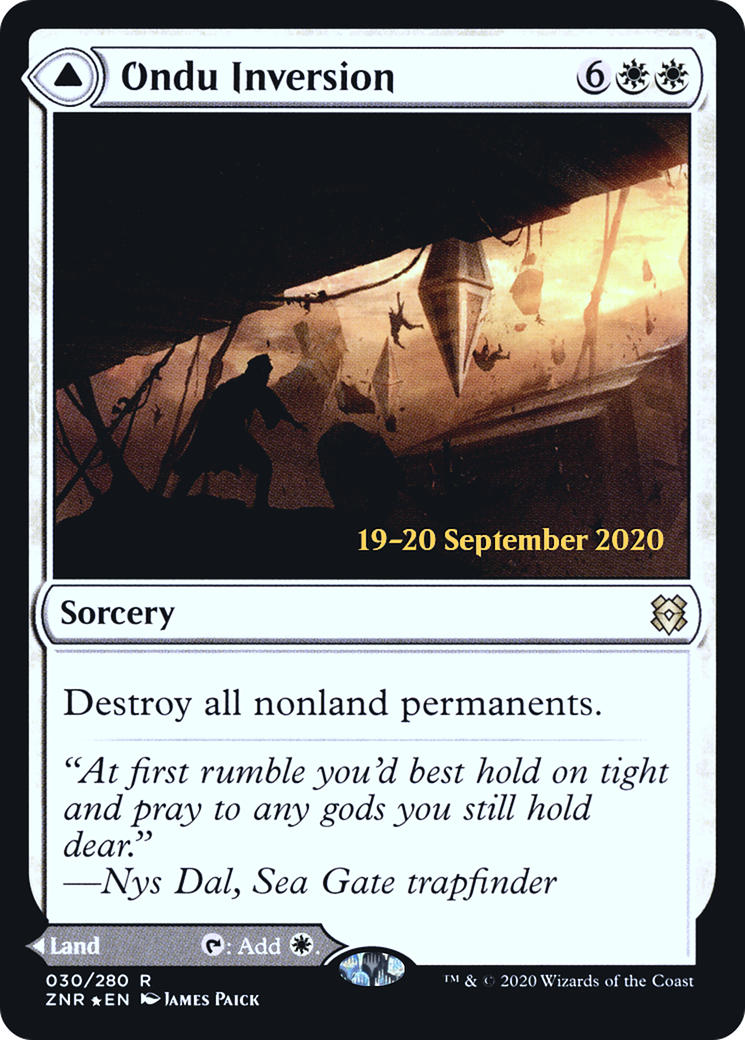Ondu Inversion (PRE-030) [Zendikar Rising Promos] Foil MTG Single Wizards of the Coast