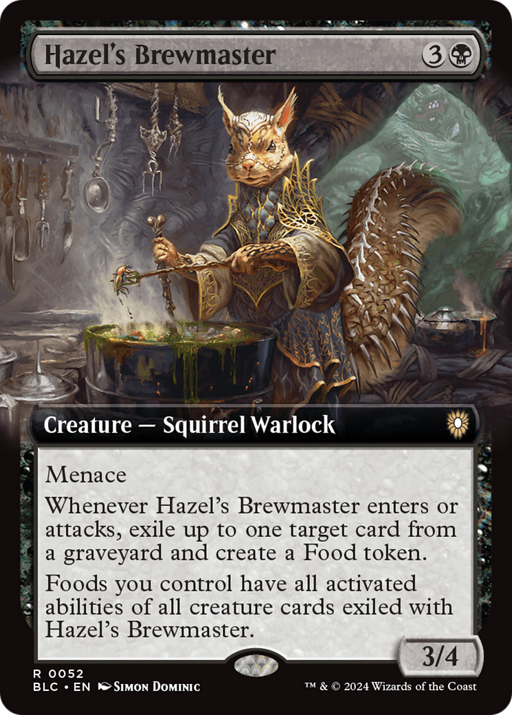 Hazel's Brewmaster (BLC-052) [Bloomburrow Commander] (Extended Art) MTG Single Wizards of the Coast