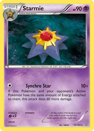 Starmie (73/160) Reverse Holofoil [XY: Primal Clash] Pokemon Single Pokémon