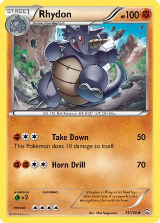 Rhydon (/160) [XY: Primal Clash] Pokemon Single Pokémon