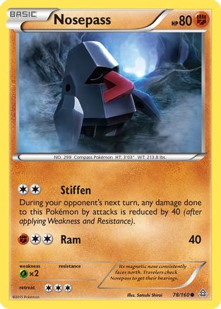 Nosepass (/160) Reverse Holofoil [XY: Primal Clash] Pokemon Single Pokémon