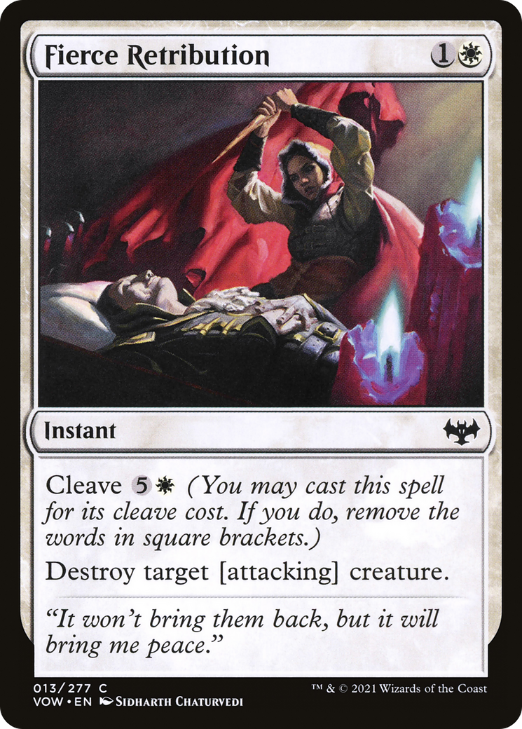 Fierce Retribution (VOW-013) [Innistrad: Crimson Vow] Foil MTG Single Wizards of the Coast