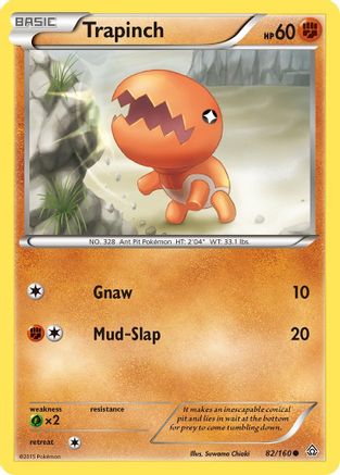 Trapinch (/160) Reverse Holofoil [XY: Primal Clash] Pokemon Single Pokémon