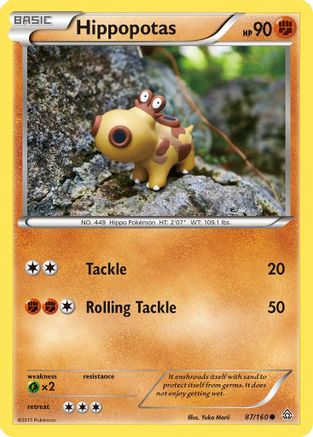 Hippopotas (87/160) Reverse Holofoil [XY: Primal Clash] Pokemon Single Pokémon