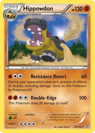 Hippowdon (/160) Reverse Holofoil [XY: Primal Clash] Pokemon Single Pokémon