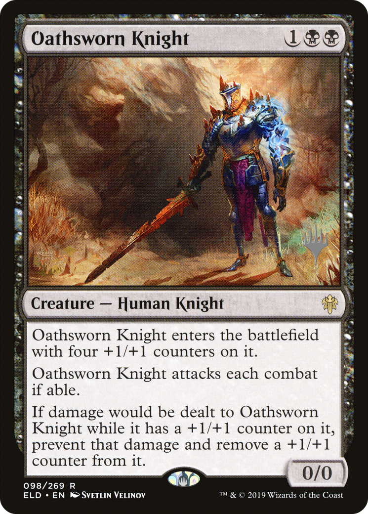 Oathsworn Knight (PPELD-098) [Throne of Eldraine Promos] Foil MTG Single Wizards of the Coast