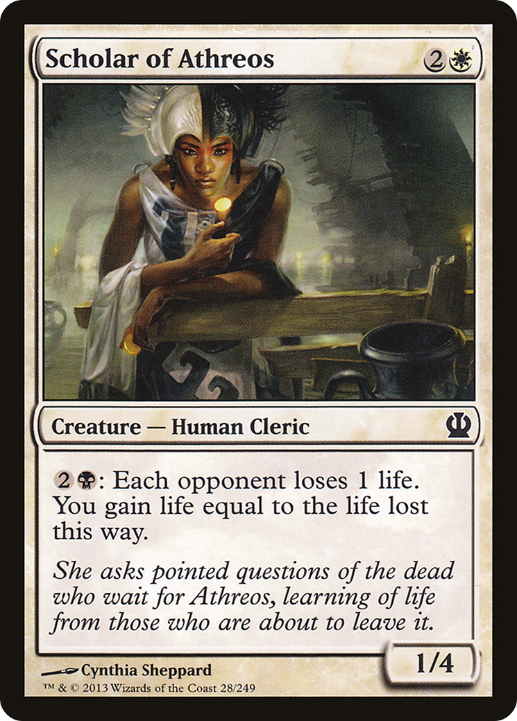 Scholar of Athreos (THS-028) [Theros] MTG Single Wizards of the Coast