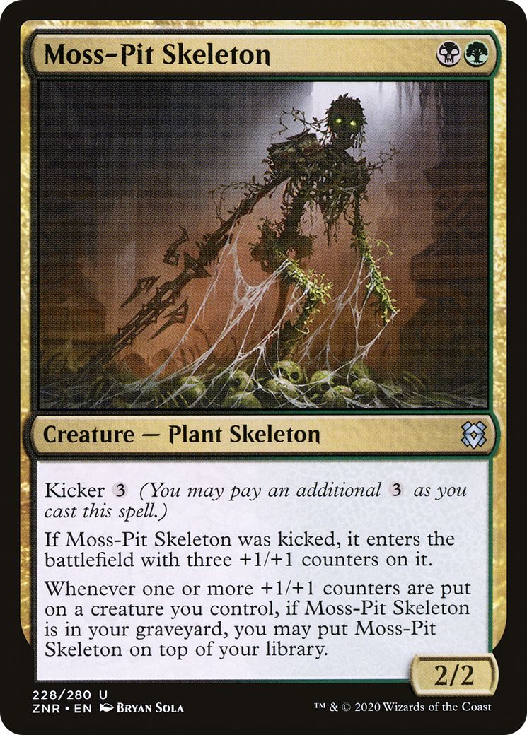 Moss-Pit Skeleton (ZNR-228) [Zendikar Rising] Foil MTG Single Wizards of the Coast