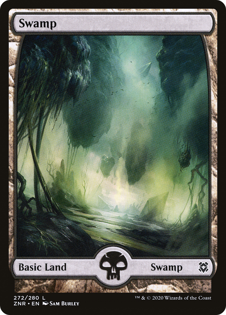 Swamp (ZNR-272) [Zendikar Rising] (Full Art) Foil MTG Single Wizards of the Coast