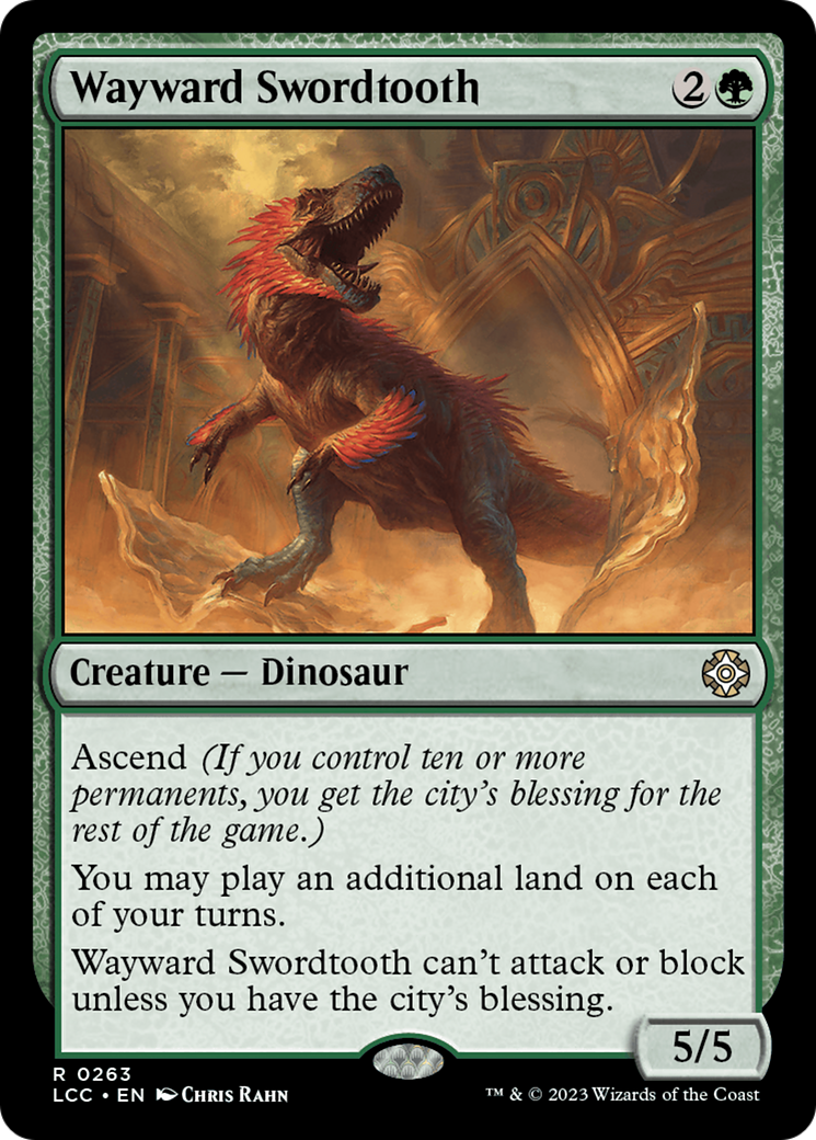 Wayward Swordtooth (LCC-263) [The Lost Caverns of Ixalan Commander] MTG Single Wizards of the Coast