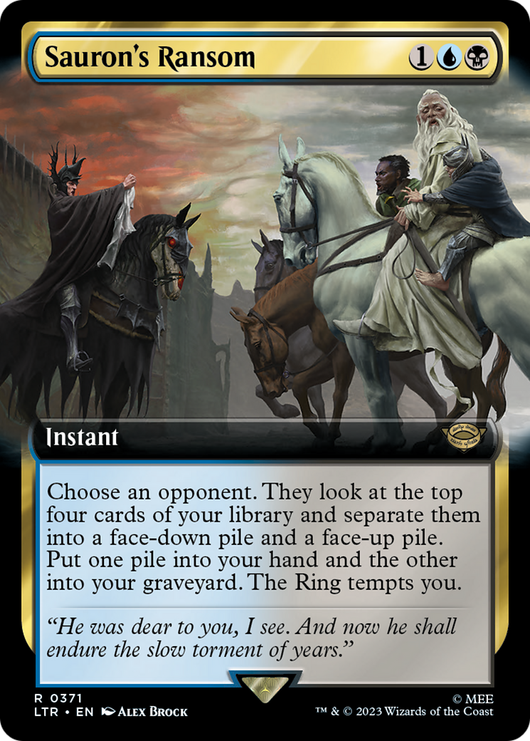 Sauron's Ransom (LTR-371) [The Lord of the Rings: Tales of Middle-earth] (Extended Art) Foil MTG Single Wizards of the Coast