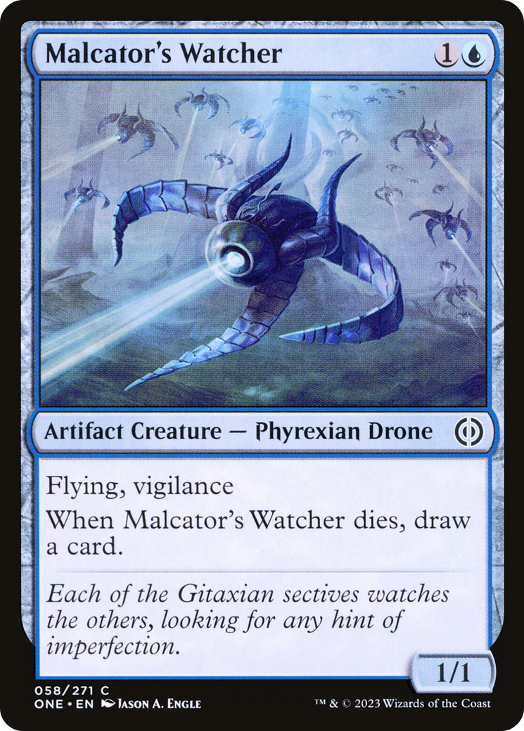Malcator's Watcher (ONE-058) [Phyrexia: All Will Be One] MTG Single Wizards of the Coast