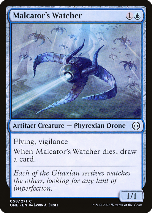 Malcator's Watcher (ONE-058) [Phyrexia: All Will Be One] Foil MTG Single Wizards of the Coast