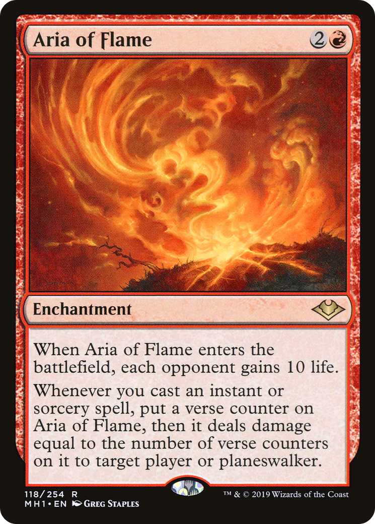 Aria of Flame (MH1-118) [Modern Horizons] MTG Single Wizards of the Coast