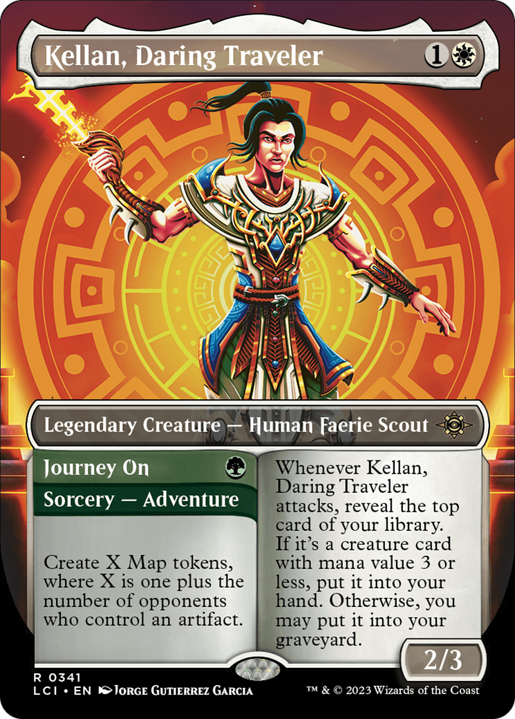 Kellan, Daring Traveler (LCI-341) [The Lost Caverns of Ixalan] (Borderless) Foil MTG Single Wizards of the Coast