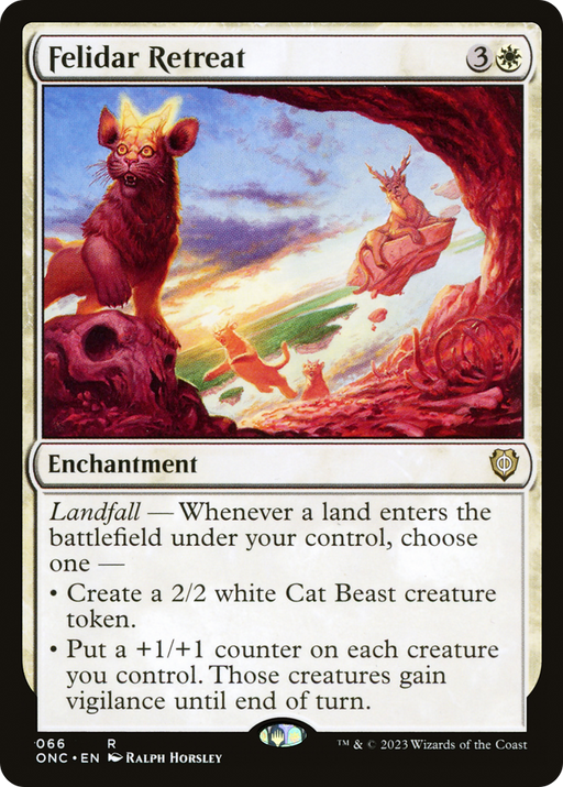 Felidar Retreat (ONC-066) [Phyrexia: All Will Be One Commander] MTG Single Wizards of the Coast