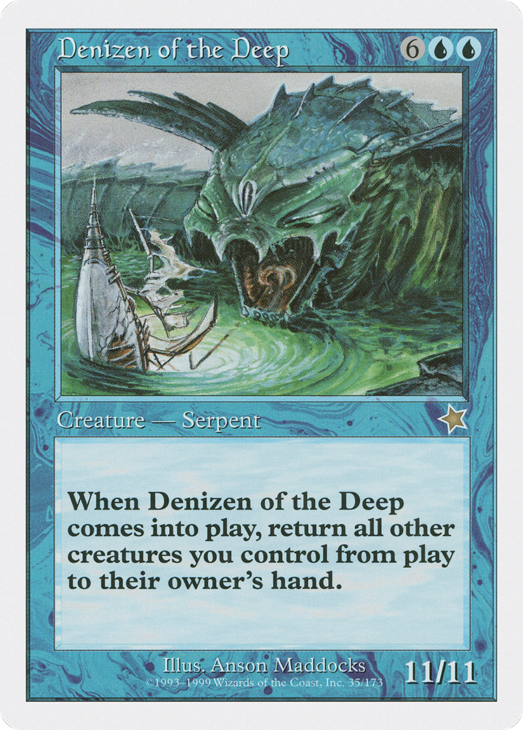 Denizen of the Deep (S99-035) [Misc] Starter 1999 MTG Single Wizards of the Coast