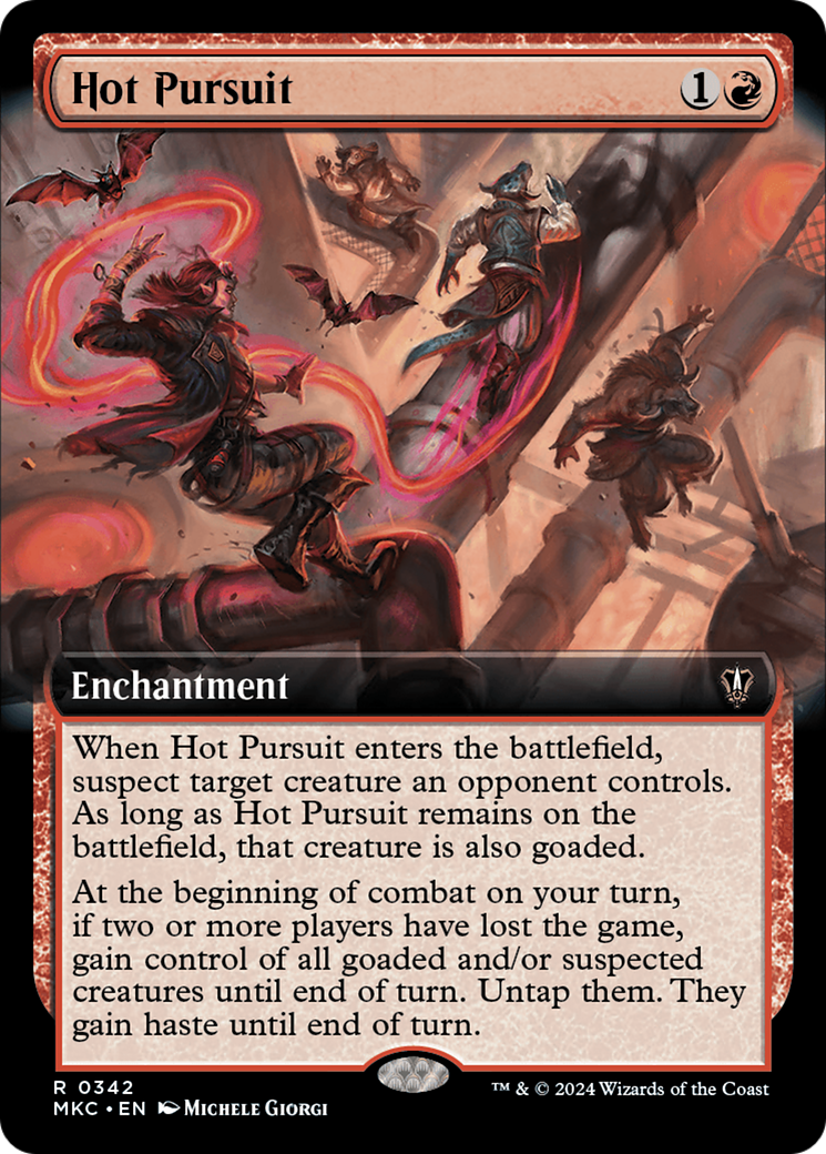 Hot Pursuit (MKC-342) [Murders at Karlov Manor Commander] (Extended Art) MTG Single Wizards of the Coast