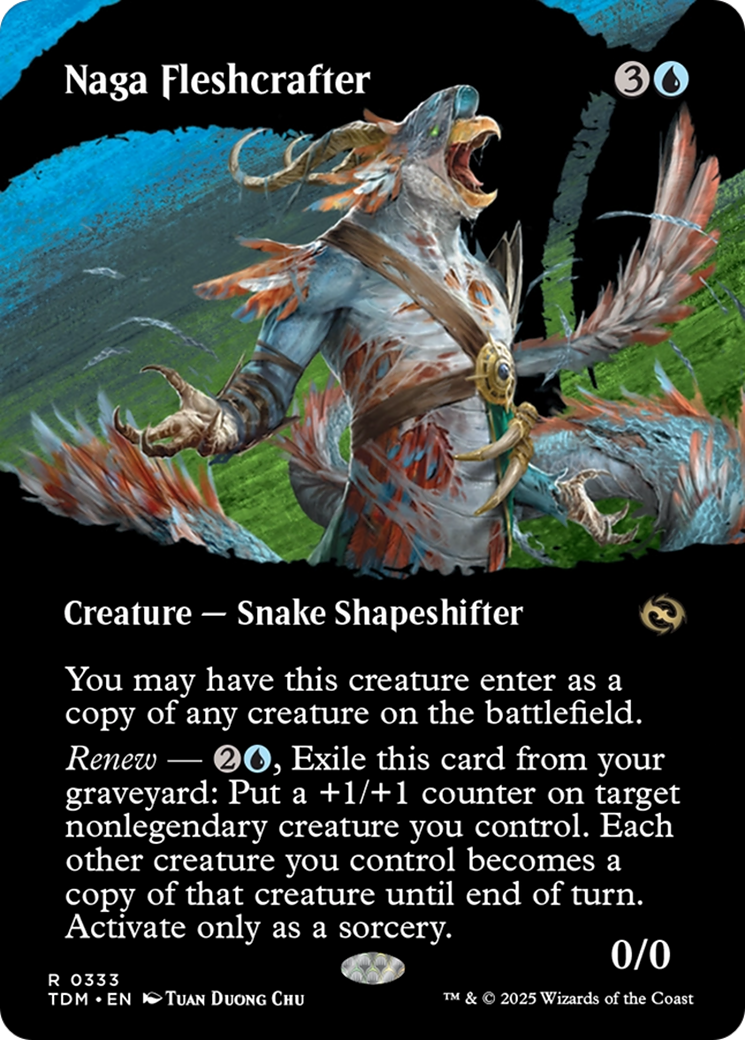 Naga Fleshcrafter (Borderless) (TDM-333) [Tarkir: Dragonstorm] Foil MTG Single Wizards of the Coast