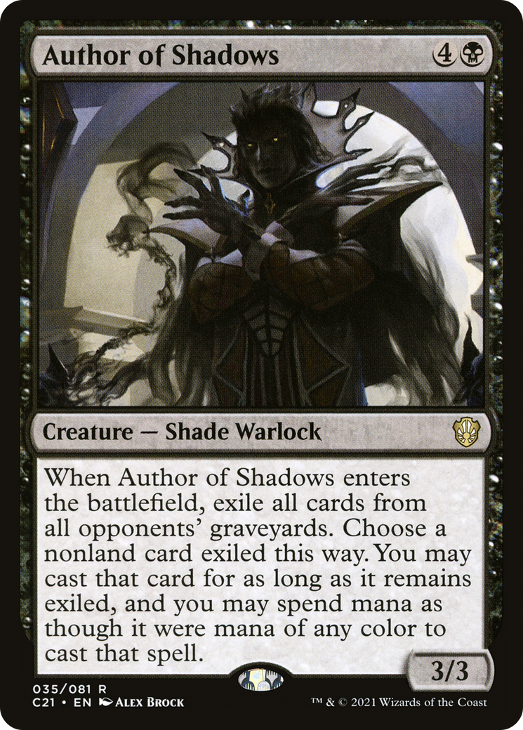 Author of Shadows (C21-035) [Commander 2021] MTG Single Wizards of the Coast