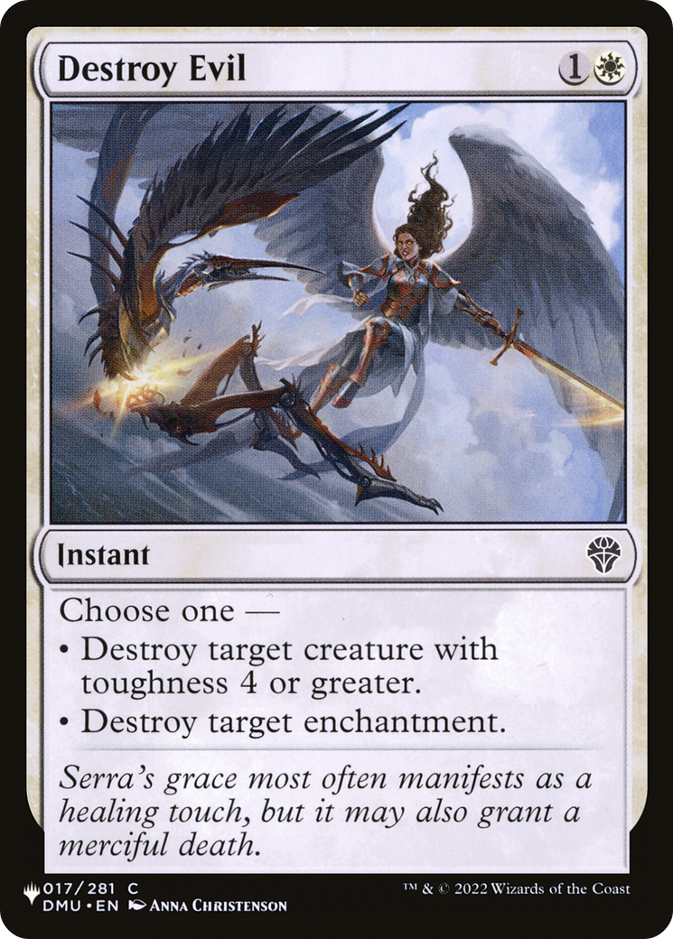 Destroy Evil (LIST-017/281) [Mystery Booster] The List MTG Single Wizards of the Coast