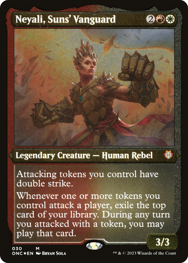 Neyali, Suns' Vanguard (ONC-030) [Phyrexia: All Will Be One Commander] Etched Foil MTG Single Wizards of the Coast