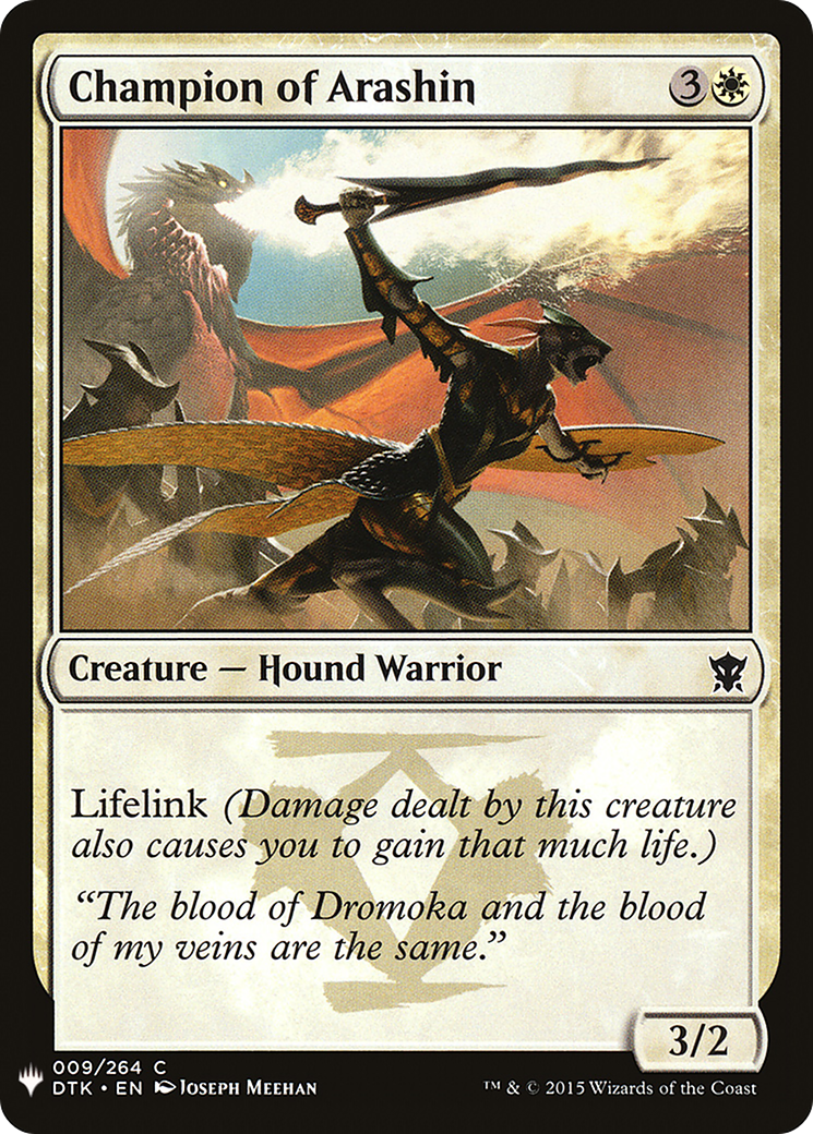 Champion of Arashin (LIST-DTK-9) [Mystery Booster] The List MTG Single Wizards of the Coast