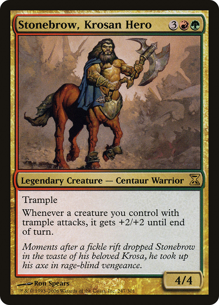 Stonebrow, Krosan Hero (TSP-247) [Time Spiral] Foil MTG Single Wizards of the Coast