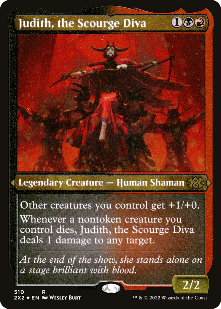 Judith, the Scourge Diva (Foil Etched) (2X2-510) [Double Masters 2022] Foil MTG Single Wizards of the Coast