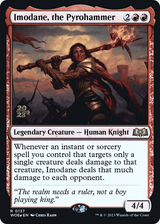 Imodane, the Pyrohammer (PRE-137) [Wilds of Eldraine Promos] Foil MTG Single Wizards of the Coast