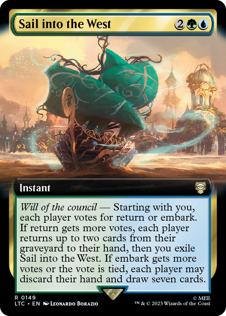 Sail into the West (LTC-149) [Tales of Middle-earth Commander] (Extended Art) MTG Single Wizards of the Coast