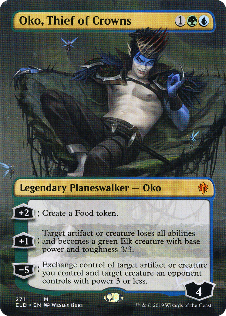 Oko, Thief of Crowns (ELD-271) [Throne of Eldraine] (Borderless) Foil MTG Single Wizards of the Coast