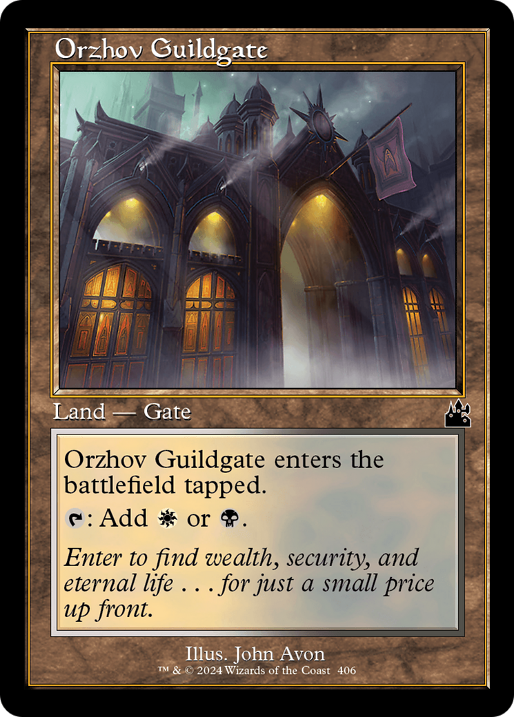 Orzhov Guildgate (RVR-406) [Ravnica Remastered] Foil MTG Single Wizards of the Coast
