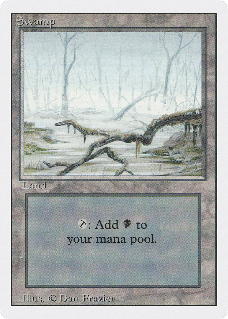 Swamp (3ED-298) [Revised Edition] MTG Single Wizards of the Coast