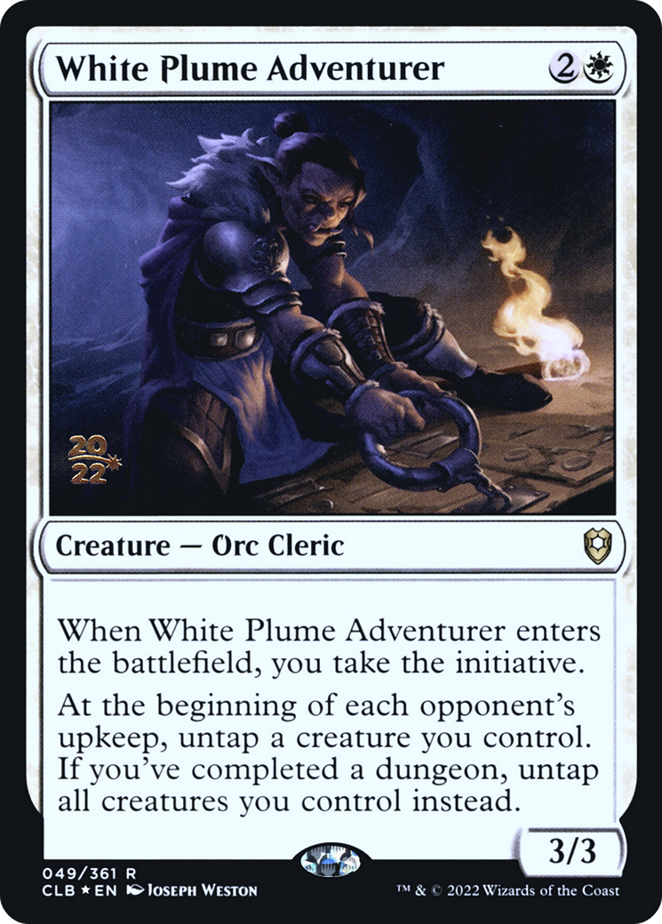 White Plume Adventurer (PRE-049) [Battle for Baldur's Gate Promos] Foil MTG Single Wizards of the Coast