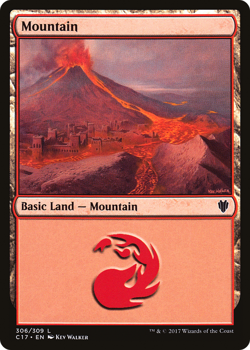 Mountain (C17-306) [Commander 2017] MTG Single Wizards of the Coast
