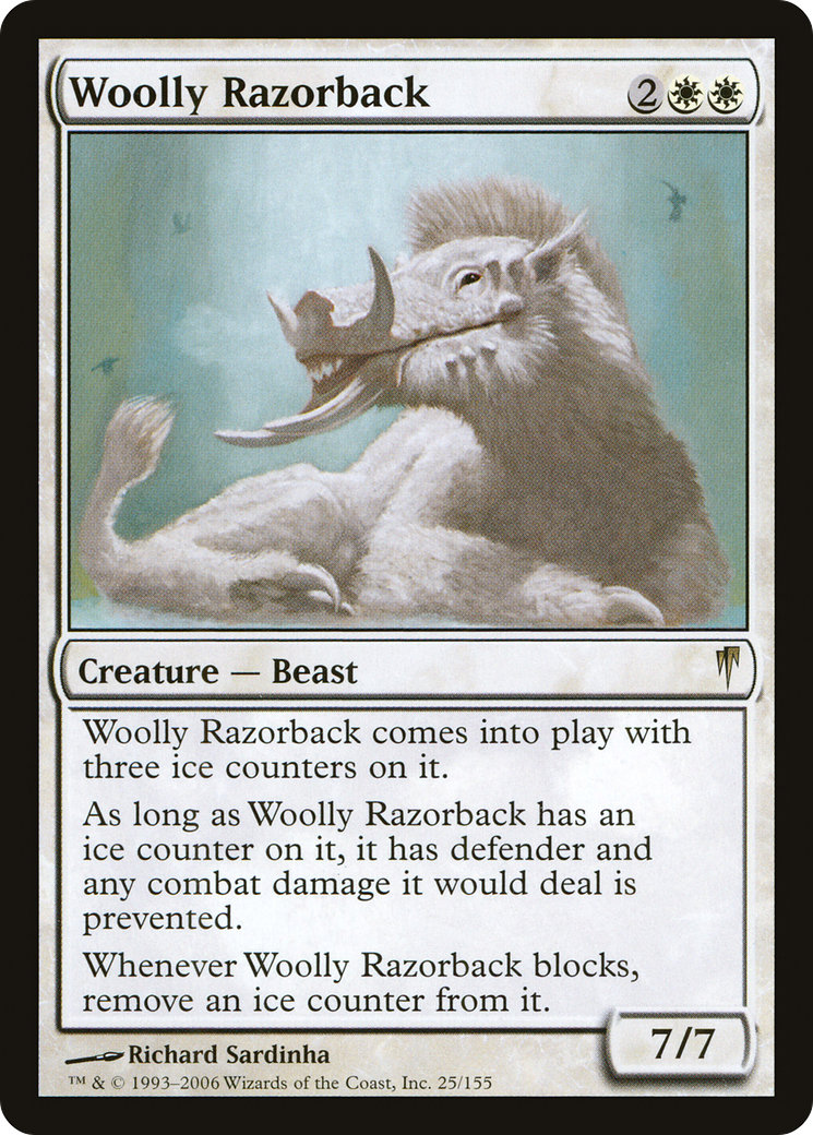 Woolly Razorback (CSP-025) [Coldsnap] Foil MTG Single Wizards of the Coast