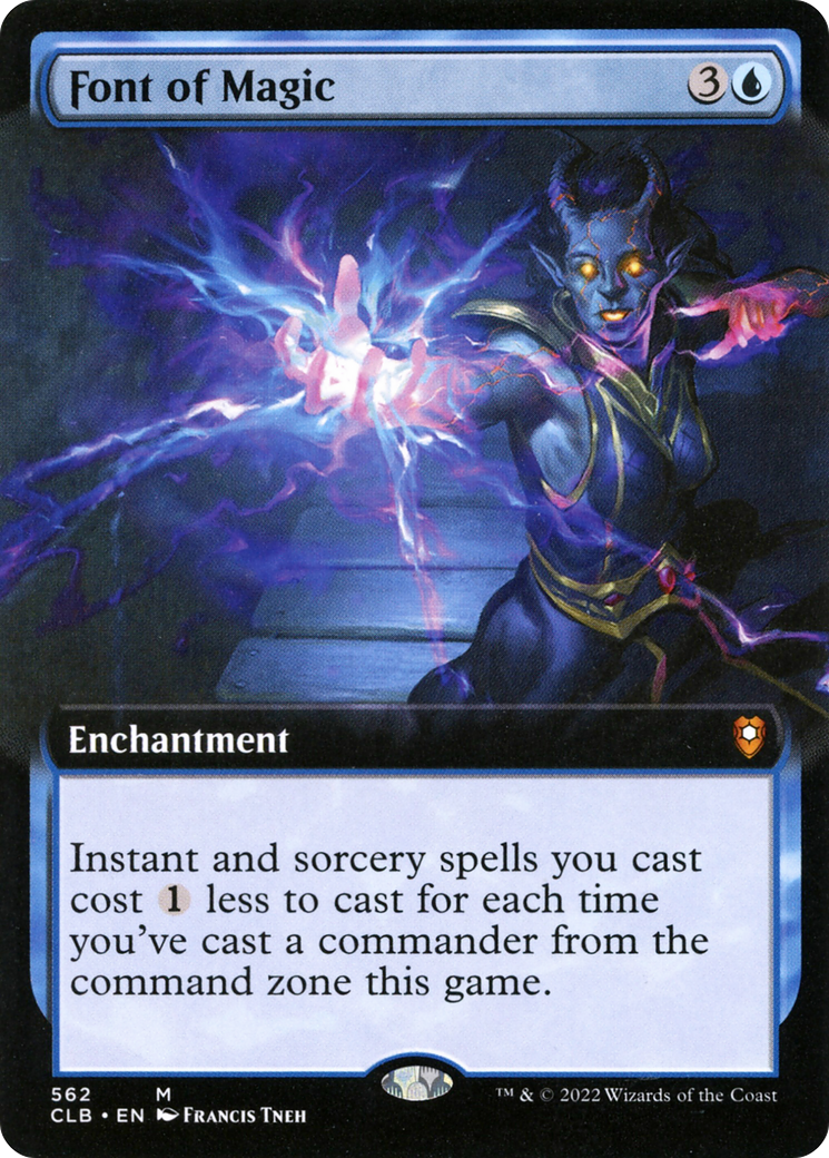 Font of Magic (CLB-562) [Commander Legends: Battle for Baldur's Gate] (Extended Art) MTG Single Wizards of the Coast
