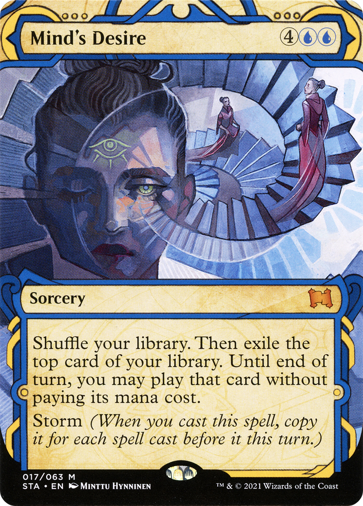 Mind's Desire (STA-017) [Strixhaven Mystical Archive] (Showcase) (Borderless) Foil MTG Single Wizards of the Coast