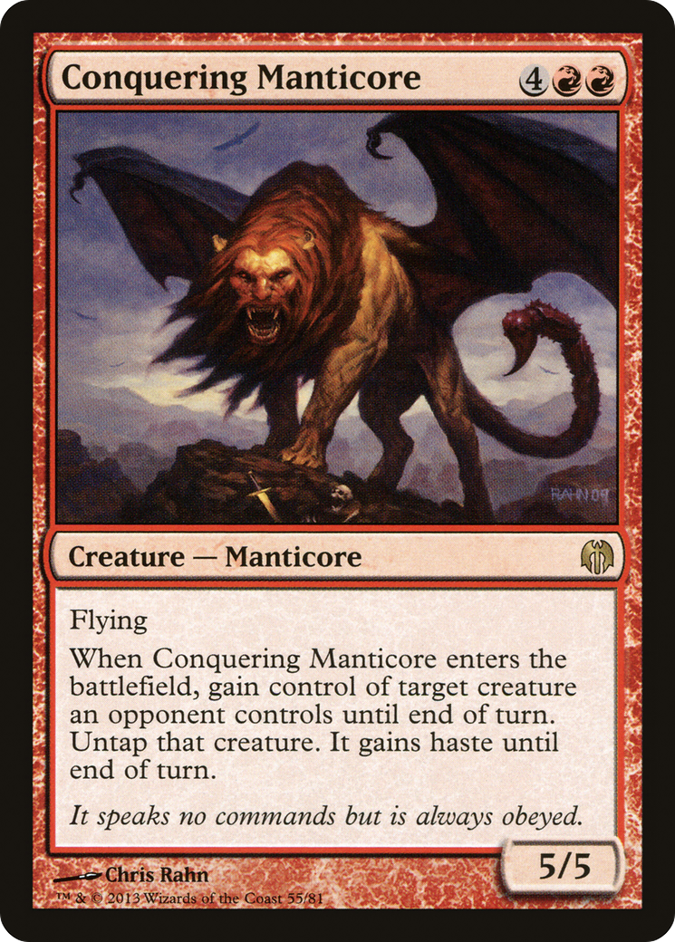 Conquering Manticore (DDL-055) [Misc] Duel Decks: Heroes vs. Monsters MTG Single Wizards of the Coast