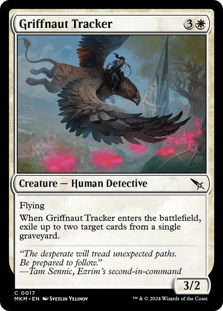 Griffnaut Tracker (MKM-017) [Murders at Karlov Manor] Foil MTG Single Murders at Karlov Manor