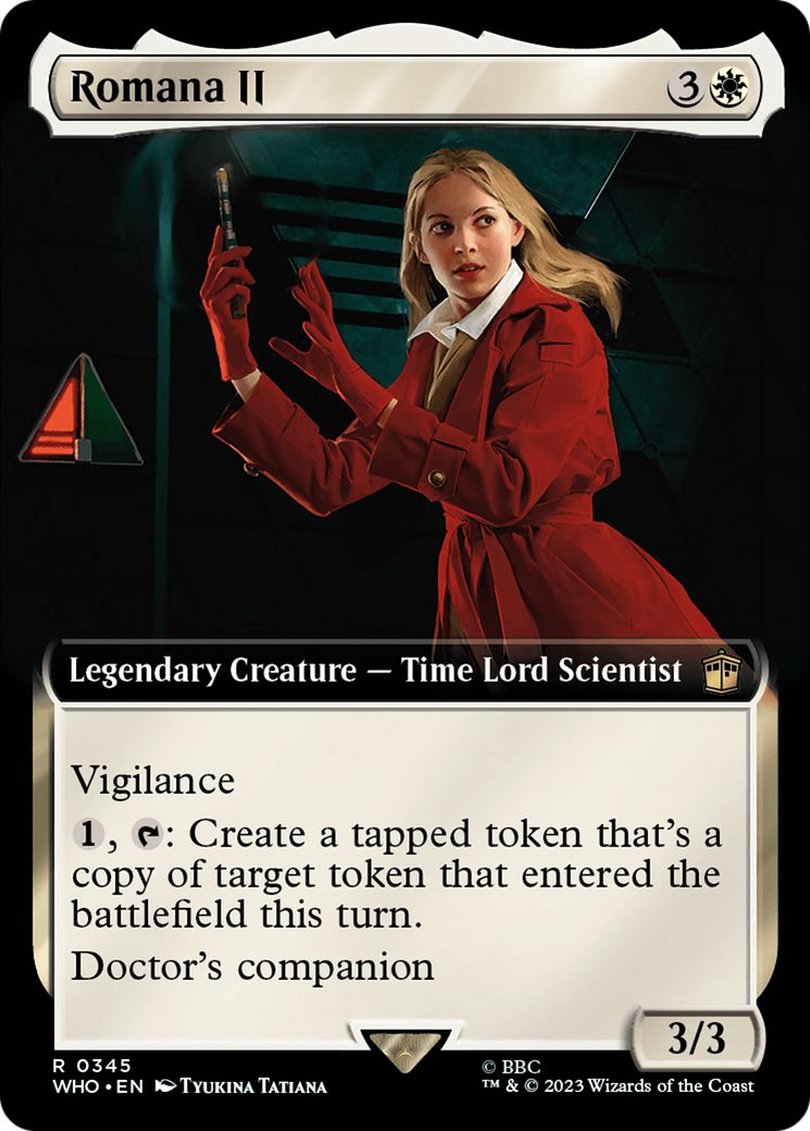 Romana II (WHO-345) [Doctor Who] (Extended Art) Foil MTG Single Wizards of the Coast