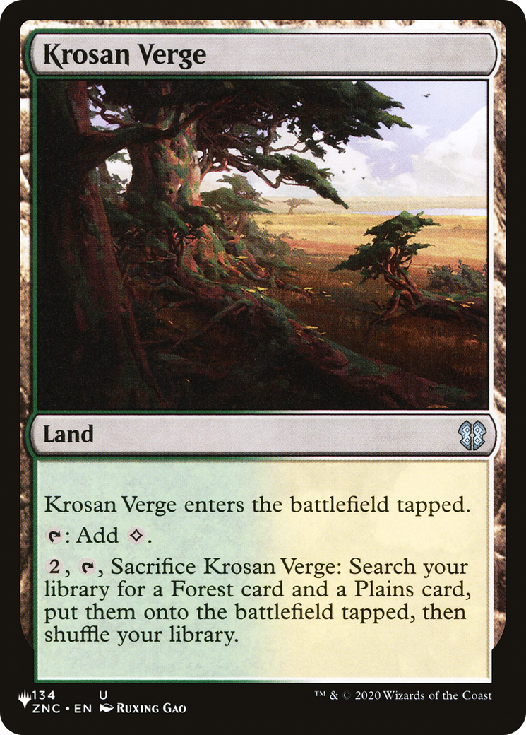 Krosan Verge (LIST-ZNC-134) [Mystery Booster] The List MTG Single Wizards of the Coast