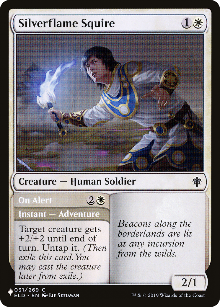 Silverflame Squire // On Alert (LIST-ELD-31) [Mystery Booster] The List MTG Single Wizards of the Coast