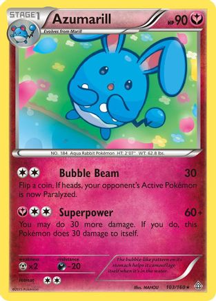 Azumarill (103/160) [XY: Primal Clash] Pokemon Single Pokémon