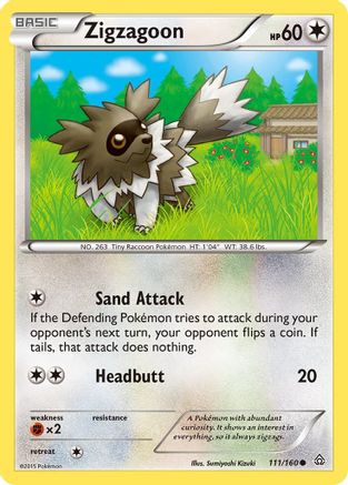 Zigzagoon (111/160) Reverse Holofoil [XY: Primal Clash] Pokemon Single Pokémon