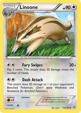 Linoone (/160) Reverse Holofoil [XY: Primal Clash] Pokemon Single Pokémon