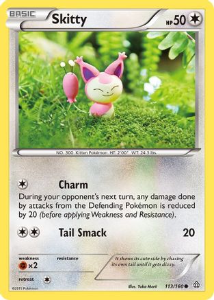 Skitty (113/160) Reverse Holofoil [XY: Primal Clash] Pokemon Single Pokémon